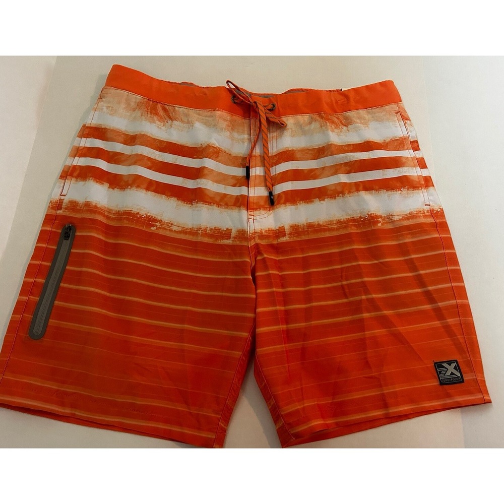 ZeroXposur Men's Swimsuit Orange Large Trunks‎ Bathing Suit Liner Swim BxDD